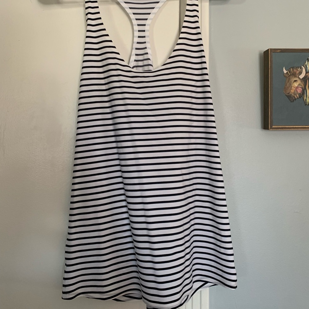 ADAY Dream Harder tank black and white striped